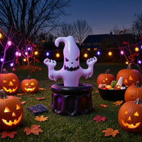 Leak-Proof PVC Ghost Ice Bucket Lightweight Ghost Ice Bucket Black and White Halloween Drink Cooler Easy to Inflate