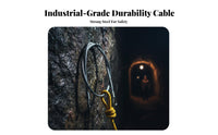 High Strength Steel Cable Anchor Point Heavy Duty Stainless Steel Wire Rope Sling Rust Resistant Fall Protection Anchor Sling Easy Installation for Construction Workers, Rescue Personnel, Working at Heights, Industrial Environments, Job Sites, Rooftops