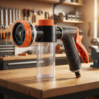 Car Cleaning and Car Wash Pump Sprayer with Integrated Foam Bottle, High Pressure Hose Nozzle with Multiple Spray Patterns, Mist Spray Hose