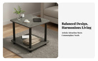 Minimalist Design Two-Tier Rectangular Table Versatile Functionality Nightstand Nordic Design Household Furniture Sturdy Construction for Apartment Dwellers, Homeowners, Students, Living Room, Small Areas, Home Office, Entryway