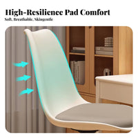 Ergonomic Computer Chair Height Adjustable Wheeled Study Chair with Footrest