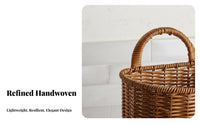 Wicker Wall Pocket Imitation Rattan Small Woven Storage Container Multi-Purpose