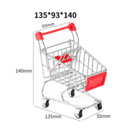 Creative Design Mini Shopping Cart Food Holder Decorative French Fry Serving Trolley Sturdy Metal Construction French Fry Serving Basket Versatile Use for Restaurants, Hotels, Cafe Owners, Parties, Home Entertaining