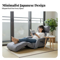 Foldable Design Folding floor Chair Japanese and design Legless floor Chair Adjustable Spinerest Lounge Seat Spine Spinerest for Students, Adults, Readers, Bay seating area, Bedroom, perusing, Living Room