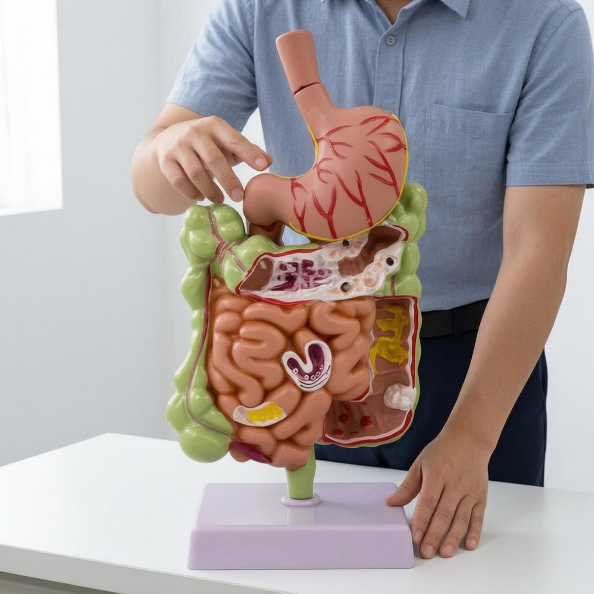 Intestinal Pathology Model Anatomically Accurate Human Colon Model Cross-Section