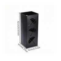 Metal Rain Gear Holder Stand Decorative Square Umbrella Stand Indoor for Entryway