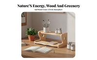 Wooden Desktop Organizer Stable Wooden Display Shelf Small Desk Shelf Long-Lasting Desktop Storage Rack Easy to Clean