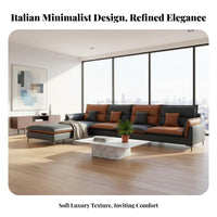L-Shaped Sectional with Chaise Minimalist Design L-Shaped Chaise Sectional Modern design Sofa for Apartment Dwellers, Homeowners, Home