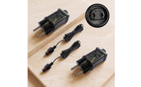 2 Pieces Power Adapter with Extension Cable 12V LED Power Adapter LED Transformer IP44 Waterproof Weather-Resistant