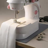 Built-in Light Mini Electric Sewing Machine Foot Pedal Desktop Sewing Machine Metal Hook Craft Tool Spare Bobbins