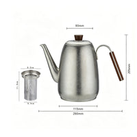 Teapot with Infuser Tapered Spout Tea Pot with Infuser Brushed for Home Kitchen