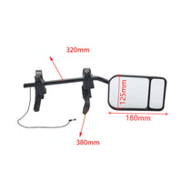Reduces Blind Spots Snap-on Towing Mirror Adjustable Straps Vehicle Accessory for RV Owners