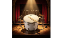 Silver Hardware White Marching Drum Drumsticks Included Metal Marching Drum
