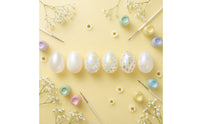 6 Pieces Shatterproof DIY Easter Eggs Lightweight White Foam Eggs Reusable White Blank Craft Egg for Children, Beginners, School Projects, Party Activities