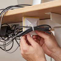 Self-Adhesive Cable Tie Mounts for Wire Management, Square Base