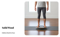 360° Rotation Wooden Balance Board Improves Posture Wobble Board Versatile Core Stability Disc Non-Slip Surface for Adults, Seniors, Athletes, Home Gym, Office, Standing Desk