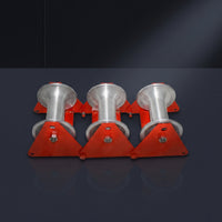 Heavy-Duty Cable Laying Pulley High-Capacity Triple Cable Roller Long-Lasting Wire Guide Wheel Corrosion-Resistant for Workshops