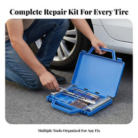 Tire Repair Strip Tool Set Portable Tubeless Tire Repair Stripging Tool Universal Fit Puncture Repair Kit for DIY Mechanics, Extended-Trip Trip