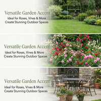 Iron Garden Trellis 60cm, Plant Support for Climbing Plants, Trellis for Roses, Vines & Cottage Gardens