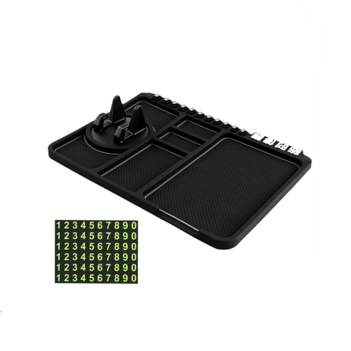 Multi-Functional Anti-Slip Car Dashboard Mat Easy to Clean Non-Slip Ph Single Holder Pad Washable and Reusable for Drivers, Navigation