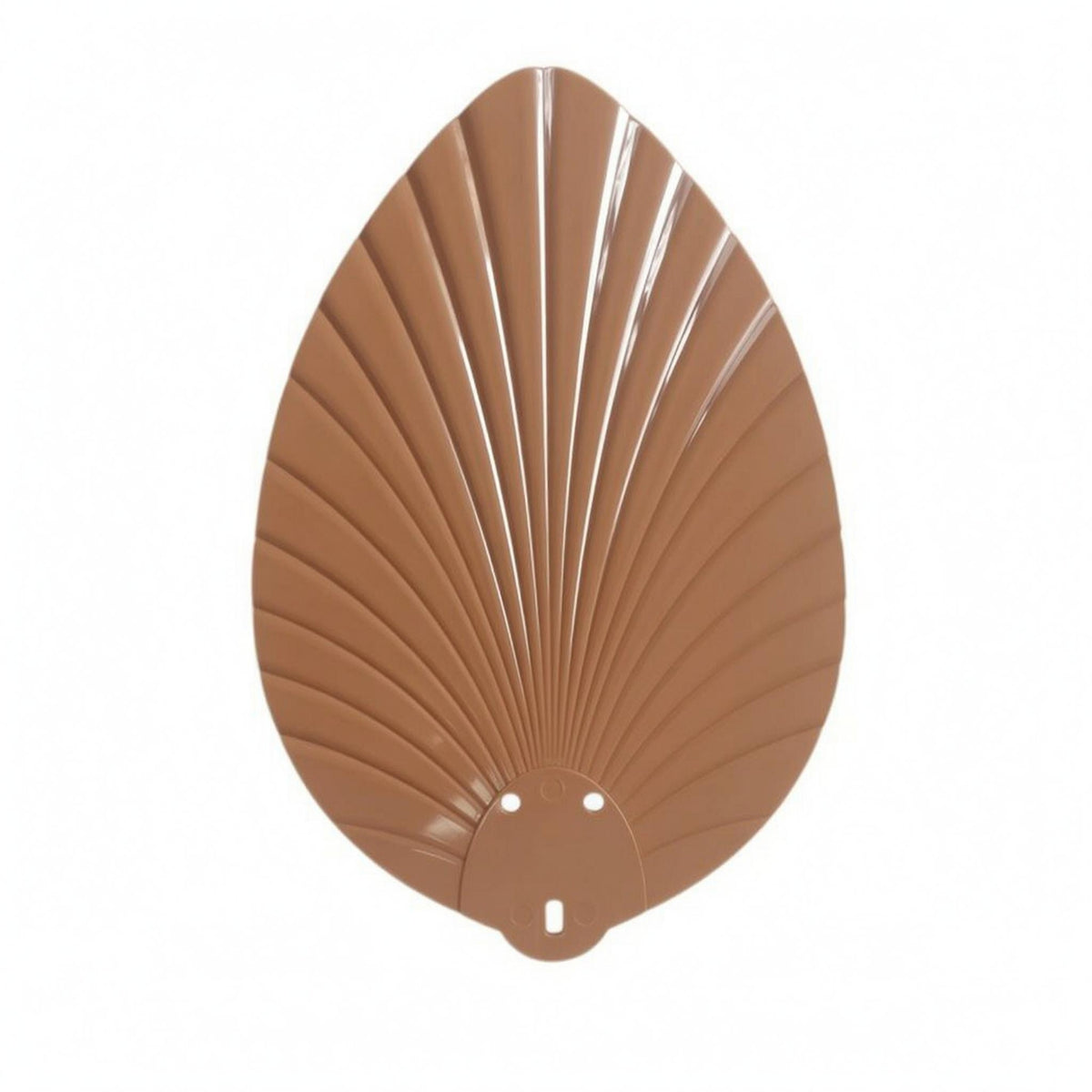 ABS Leaf-Shaped Fan Blade Glossy Ceiling Fan Blade Ribbed House Hardware Brown