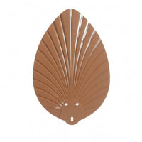 ABS Leaf-Shaped Fan Blade Glossy Ceiling Fan Blade Ribbed House Hardware Brown