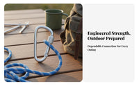 High-Strength Gourd-Shaped Carabiner Long-Lasting Coil Gate Carabiner Lightweight Outdoor Hardware Heavy-Duty for Hikers, Outdoor Enthusiasts, Backpackers, Camping, Hiking, Backpacking, Suspended Bed Setup