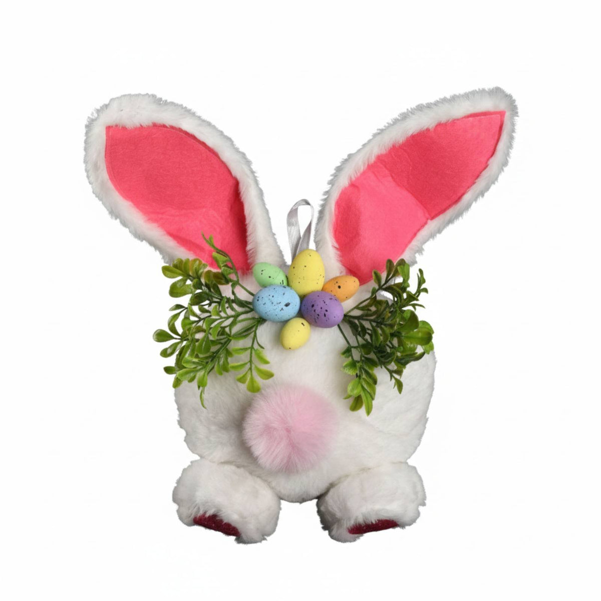 Easter Decoration, 3D Plush Bunny Hanging, Foldable Ears, Soft Fabric, Tree Topper Decoration