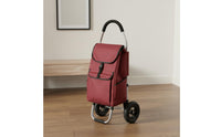 Foldable Design Folding Shopping Trolley Lightweight Aluminum Frame Wheeled Grocery Trolley with Bag Large Capacity Stair Climbing Utility Trolley Heavy Duty for Seniors, Laundry, Travel