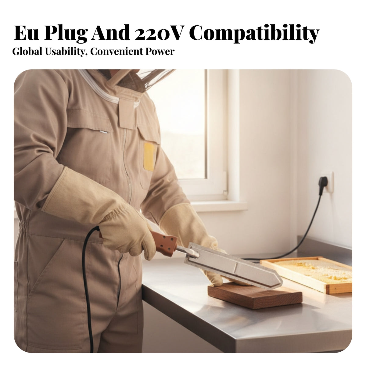 Temperature Controllable Electric Uncapping Stainless Steel Blade Electric Honey Display Panel for Beekeepers