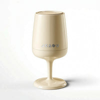 Press-Open Trash Can with Lid Tall Goblet Trash Can Sculptural Wastebasket Modern for Living Room, Home Bar, Bedroom