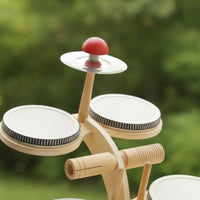 Wooden Toy Drum Set Tabletop Toy Drum Kit Beginner Long-Lasting for Children, Toddlers, Playroom
