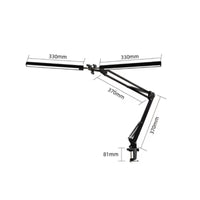 LED Two-headedHead Desk Lamp USB-Powered Desk Lamp with Clamp Flexible Work Light Articulated for Professionals, Students, Crafters, Home Office, Dorm Room