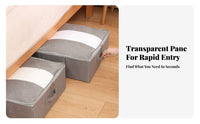 Underbed Fabric Container Space-Saving Under-Bed Clothes Container for Dorm Room