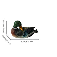Duck Ornament with Feather Texture Decorative Mallard Duck Figure Decoy Charming Figure Statue for Courtyard