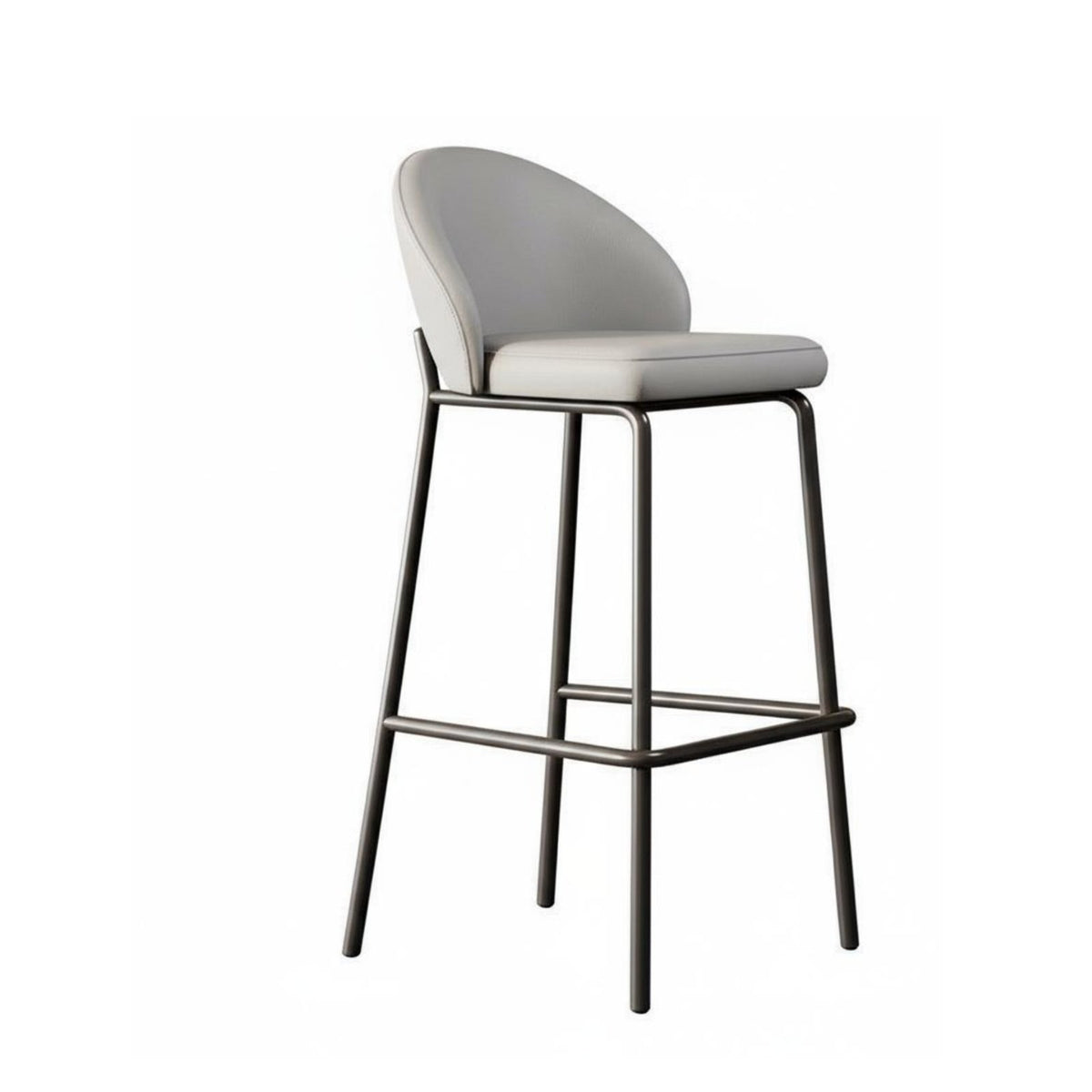 warehouse aesthetic Upholstered Counter Stool with Backrest Light Luxury Design Bar Chair Sturdy Metal Frame Seating Furniture Padded Seat for Cafe Owners, Homeowners, Adults, Restaurant, Bistro, Kitchen Island, Dining Room