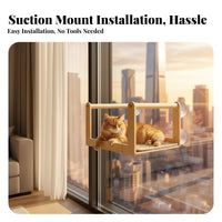 glassMounted feline bed Sunbathing lofelineion glassMounted feline resting lofelineion Strong Suction Cups Pet Furniture for Kittens, glass panesill, Glass Surfaces, Indoors