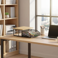 Desktop Printer Stand Space Saving Printer Organizer with Drawer Sturdy Support for Students