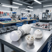 Ceiling Light Fitting for Reliable Garage Lighting, Ceramic Porcelain E27 Lamp Holder with Screw Base, Heat Resistant Bulb Holder, E27 Lamp DIY