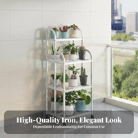 Three-Tier Plant Stand Mobile with 360° Wheels Three-Tier Rolling Planter Shelf Sturdy Duty Ventilated Shelves for Indoor, Patio