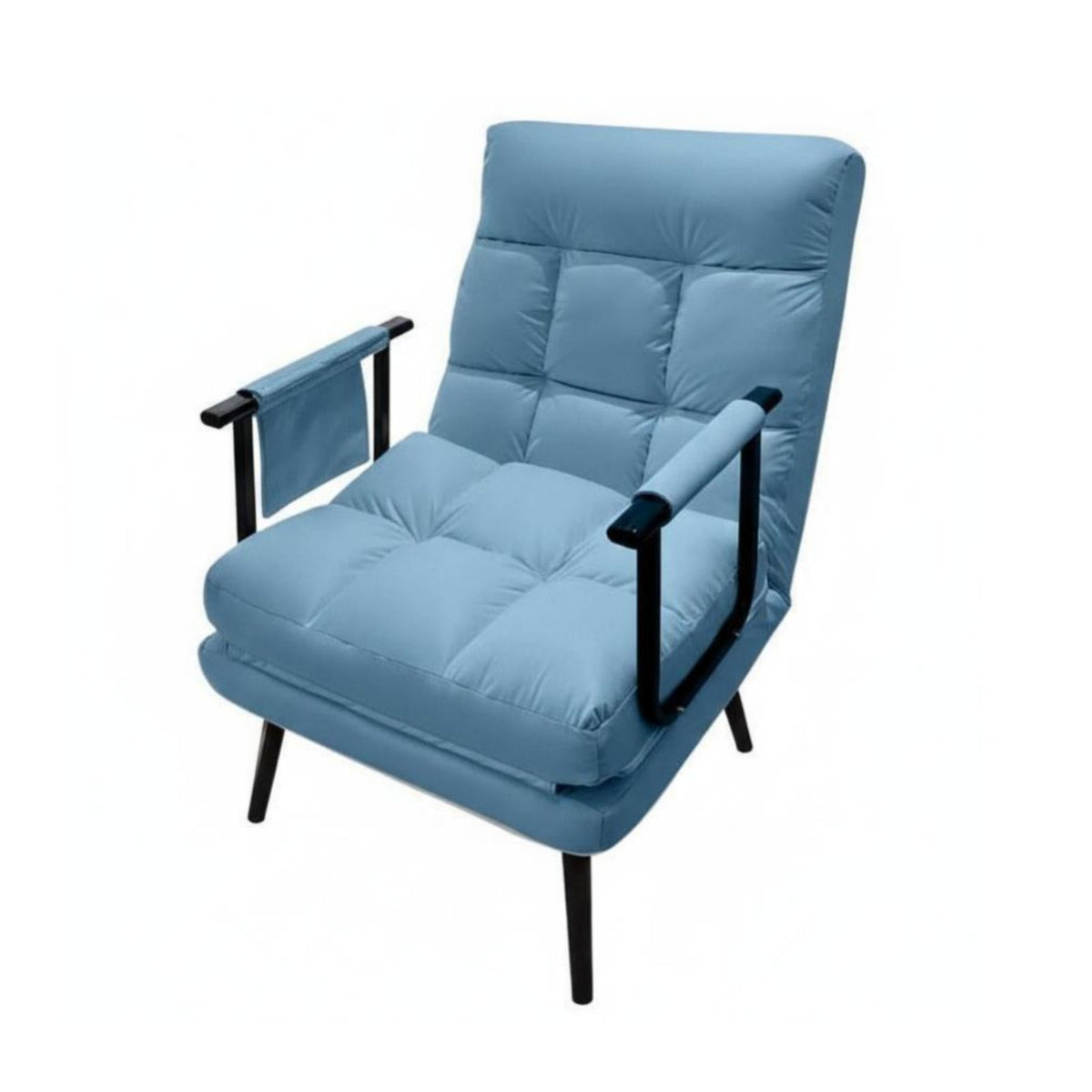 Reclining Function Convertible Armchair Space-Saving Design Pull-out Sleeper Armchair Adjustable Backrest Sofa Bed Easy Conversion for Apartment Dwellers, Not on Ice Workers, College Students, Bedroom, Balcony, Small Apartments
