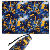 Outdoor Rug and Picnic Blanket for Travel, Waterproof Picnic Blanket and Beach Mat, Foldable Polyester Camping Mat with Handle