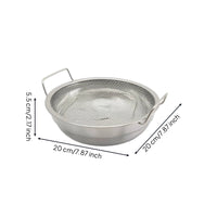 Oil-Draining Pan with Mesh Insert Nested Stainless Steel Strainer Bowl Fine Mesh Strainer Space-Saving Filter Tray Easy to Clean