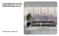 Curved Minimalist Couch Light Luxury Design Reception Seating configurable Combination Commercial Furniture for Business Owners, Sales Office, spa