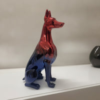 Sitting Greyhound Statue Decorative Greyhound Statue Glossy Ornament for Homeowners, Art Lovers, Entryway, Bookshelf