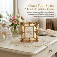 Photo Frame Vintage Design for Home Decor, Ornate European Style with Embossed Relief Detail