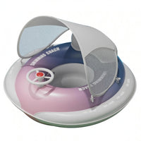 Anti-Tip Baby Swimming Seat Circle Floating Body Steering Wheel Swim Circle Portable Inflatable Baby Swim Seat Easy to Inflate and Deflate for Toddlers, Young Children