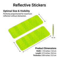 High Visibility Reflector Tape for Car, Easy Application Reflective Tape, Reflective Decals for Commercial Vehicles, Tape Car, Helmet Mailbox