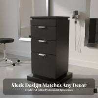Hairdressing Tool Cabinet Large Storage Capacity Salon Trolley Cart 360-Degree Swivel Wheels Hair Stylist Tool Cart for Barbers