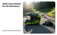Complete-Coverage Helmet Multi-Season Adventure Helmet High-Strength Shell Guarding Headwear for Motorcycle Riders, Mountain Bikers, BMX